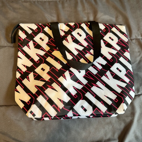 PINK Victoria's Secret Handbags - Victoria's Secret PINK Insulated Tote Bag - Black and White